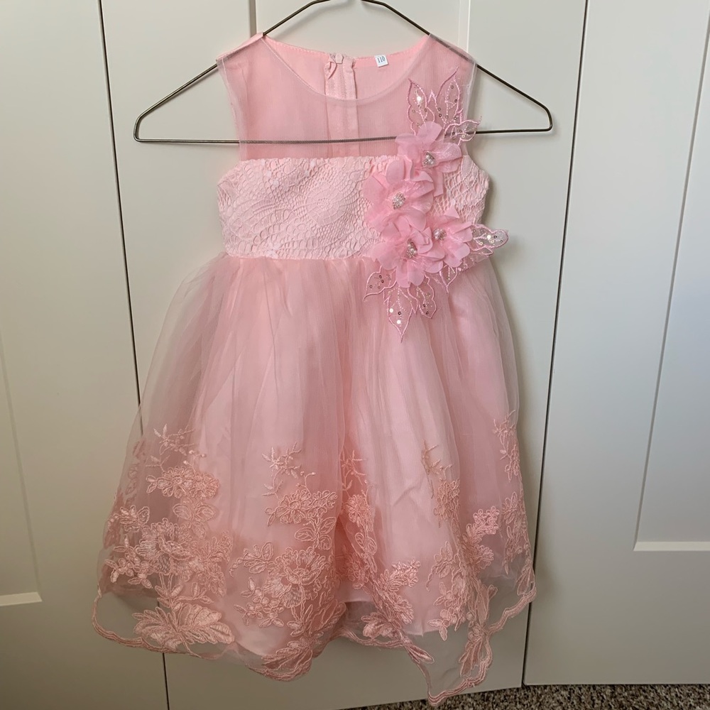 Toddler girl pink party dress